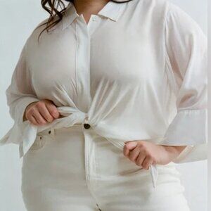 Universal Standard Toni Button Down Hi Lo Tunic L (22)